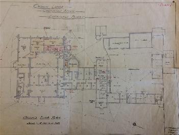 Chicksands Priory ground floor plan late 1930s [Z839-8]